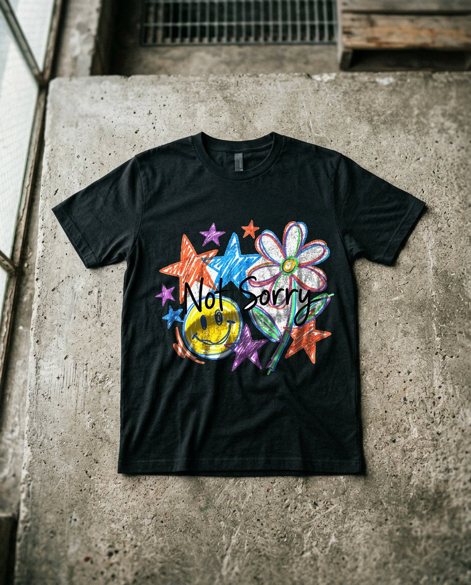 Scribble Your Own Rules Doodle Tee — lifestyle photo