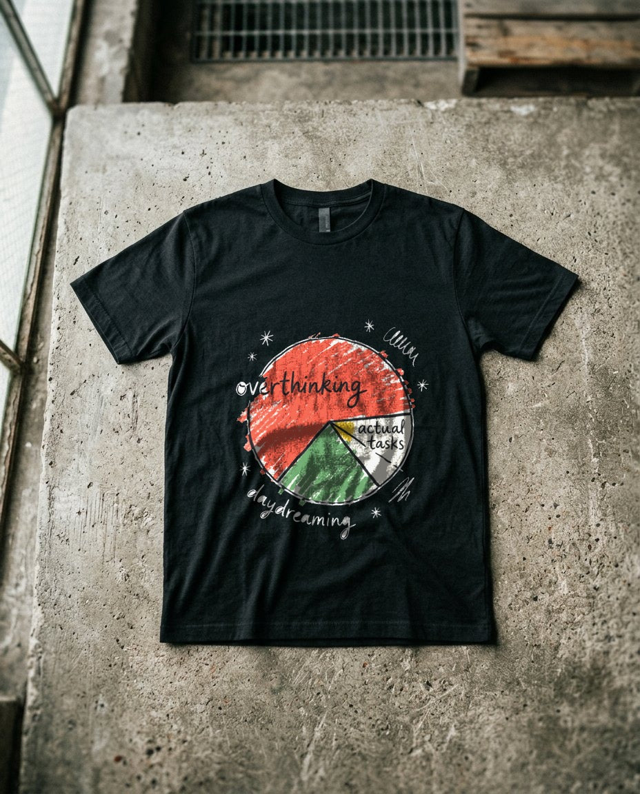 Wobbly Pie Chart Of Priorities Tee — lifestyle photo