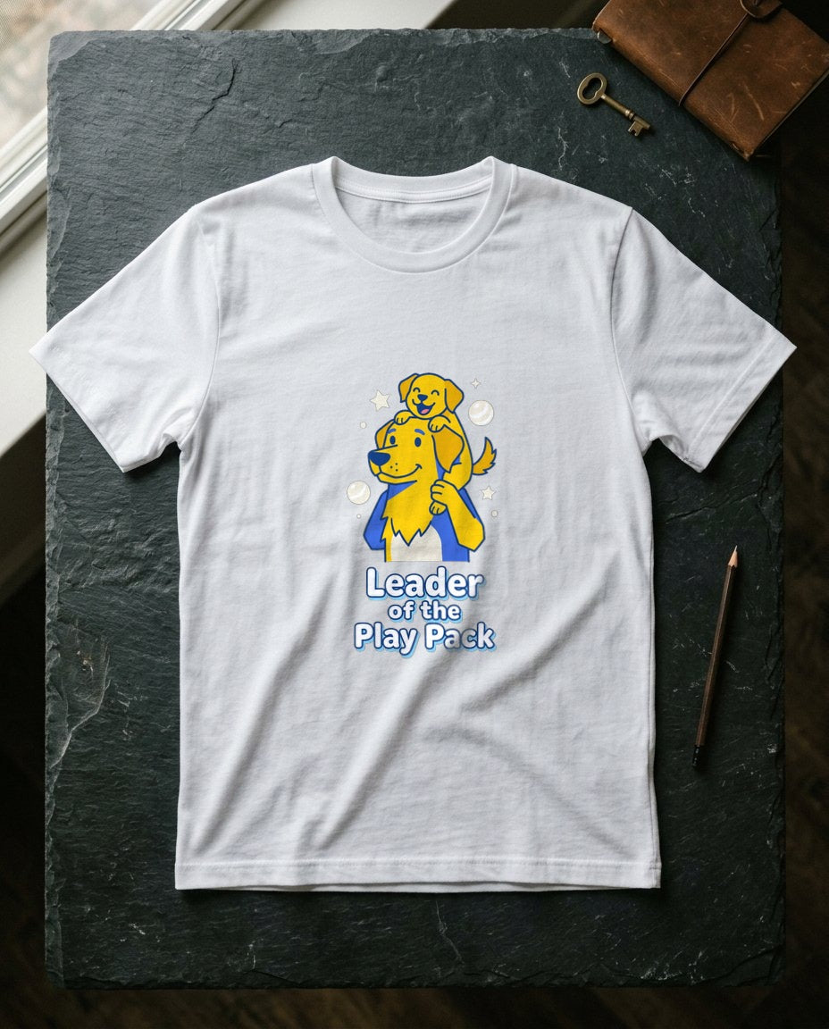 Leader of the Play Pack Cartoon Tee — lifestyle photo