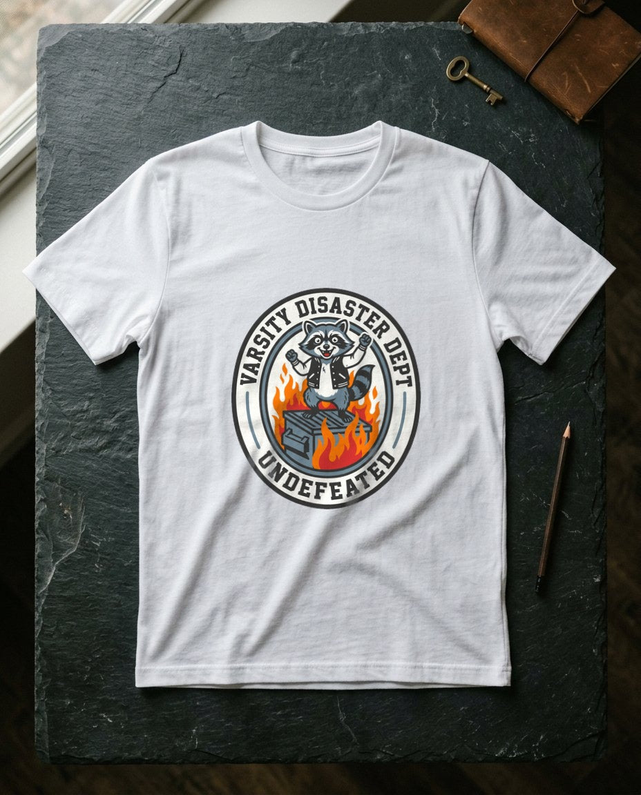 Varsity Disaster Dept Mascot Badge — lifestyle photo