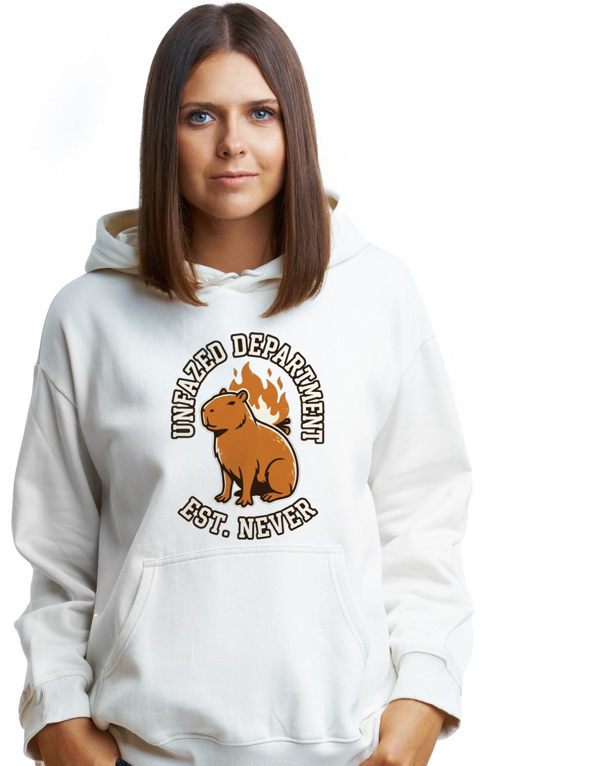 Unfazed Department Capybara Mascot — lifestyle photo