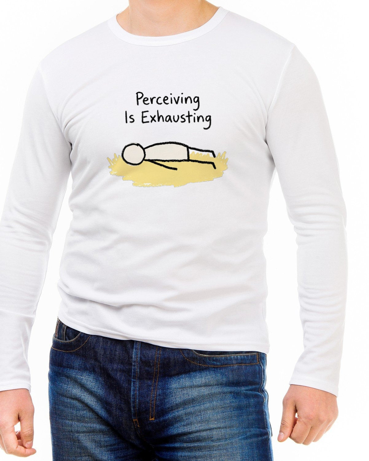 Perceiving Is Exhausting Stick Figure — lifestyle photo