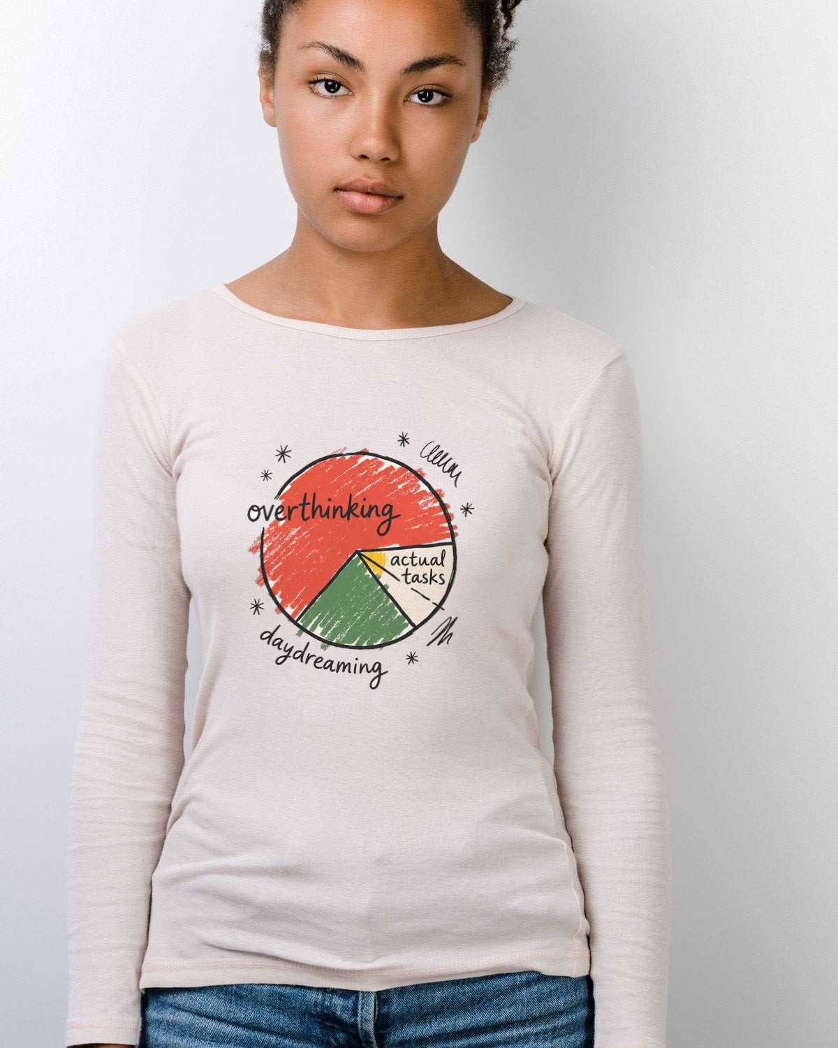 Wobbly Pie Chart Of Priorities Tee — lifestyle photo