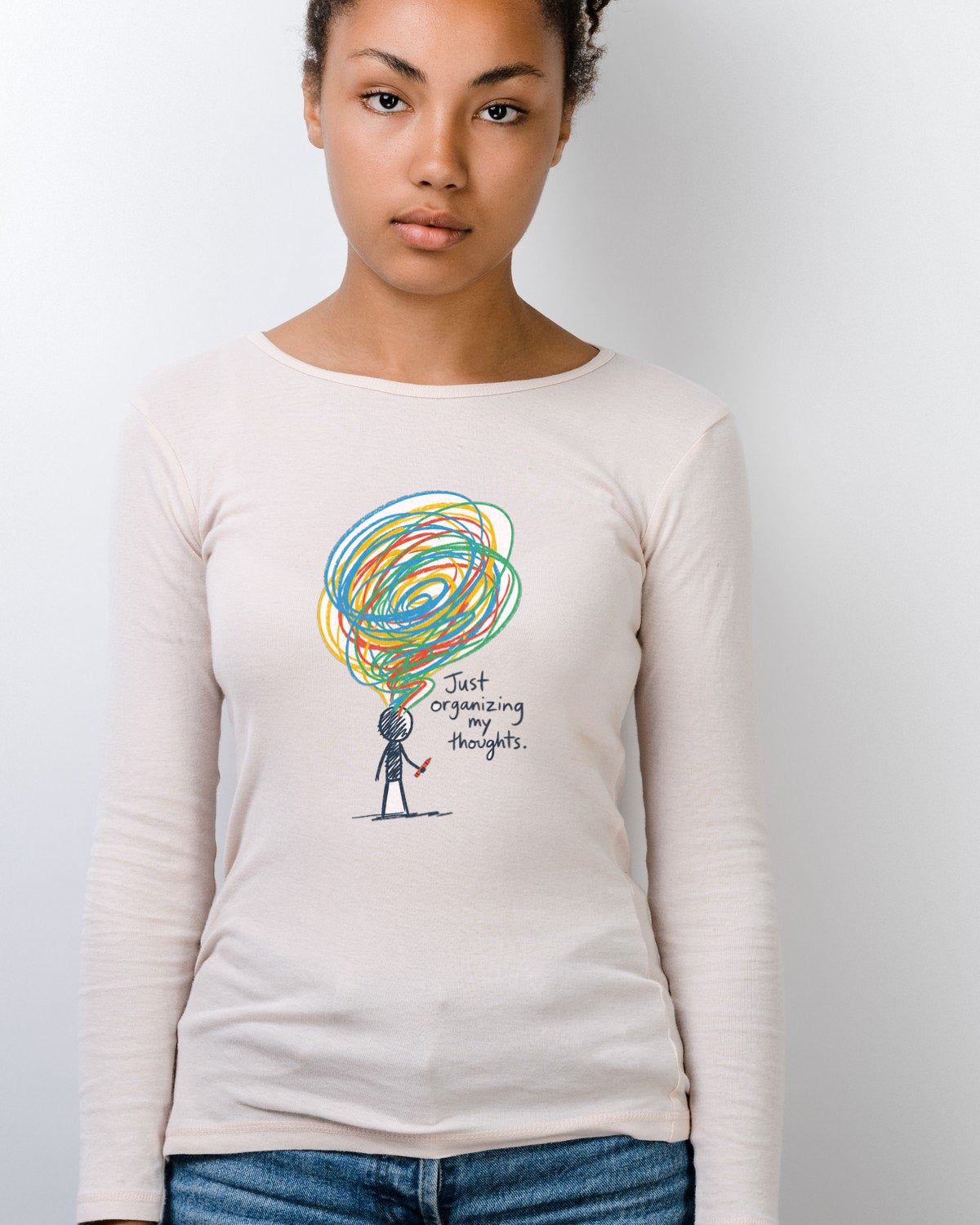 Organizing My Chaos Crayon Tee — lifestyle photo