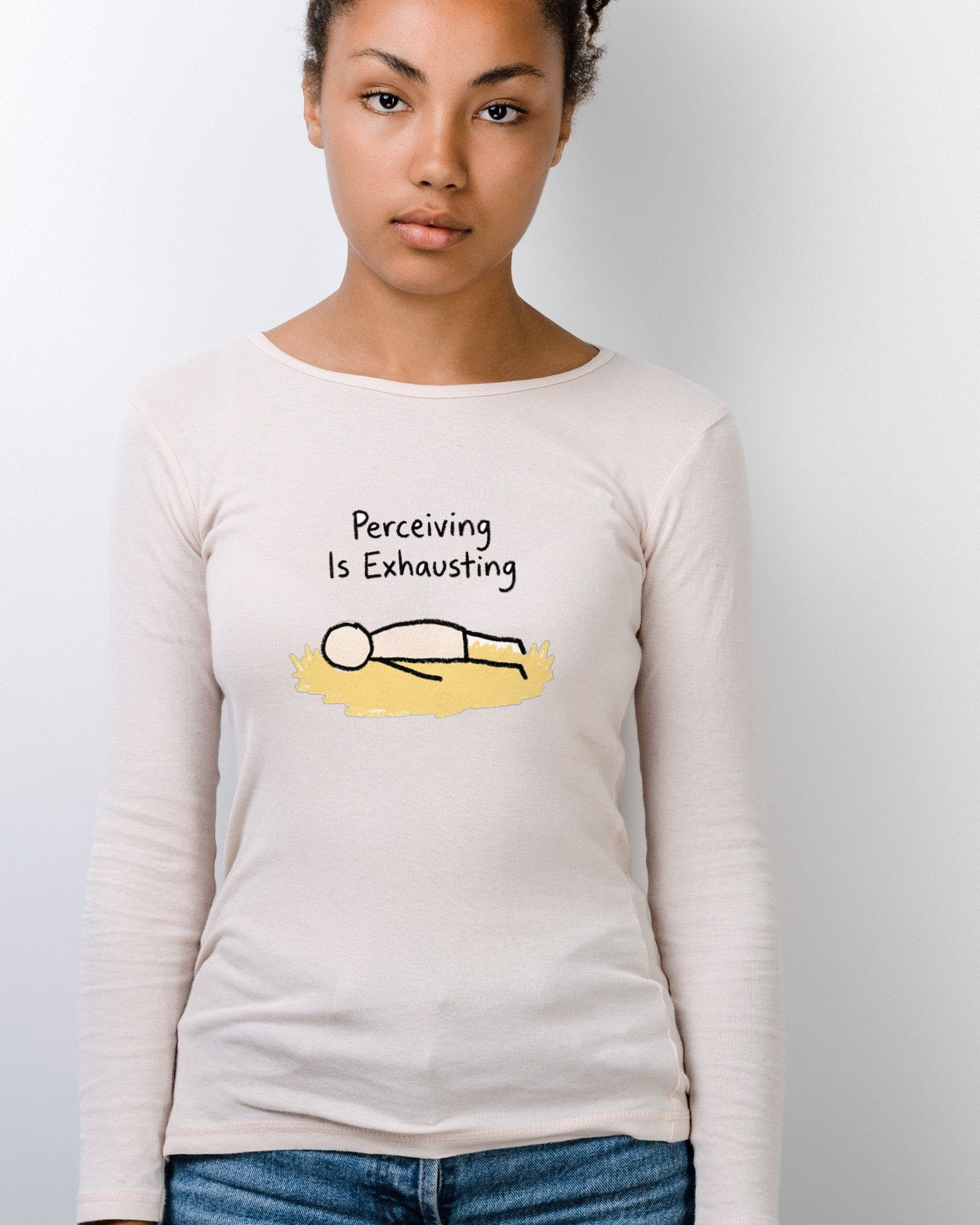 Perceiving Is Exhausting Stick Figure — lifestyle photo