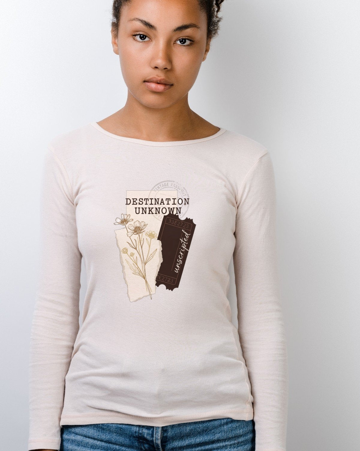 Roam Far Collect Memories Journal Tee — lifestyle photo