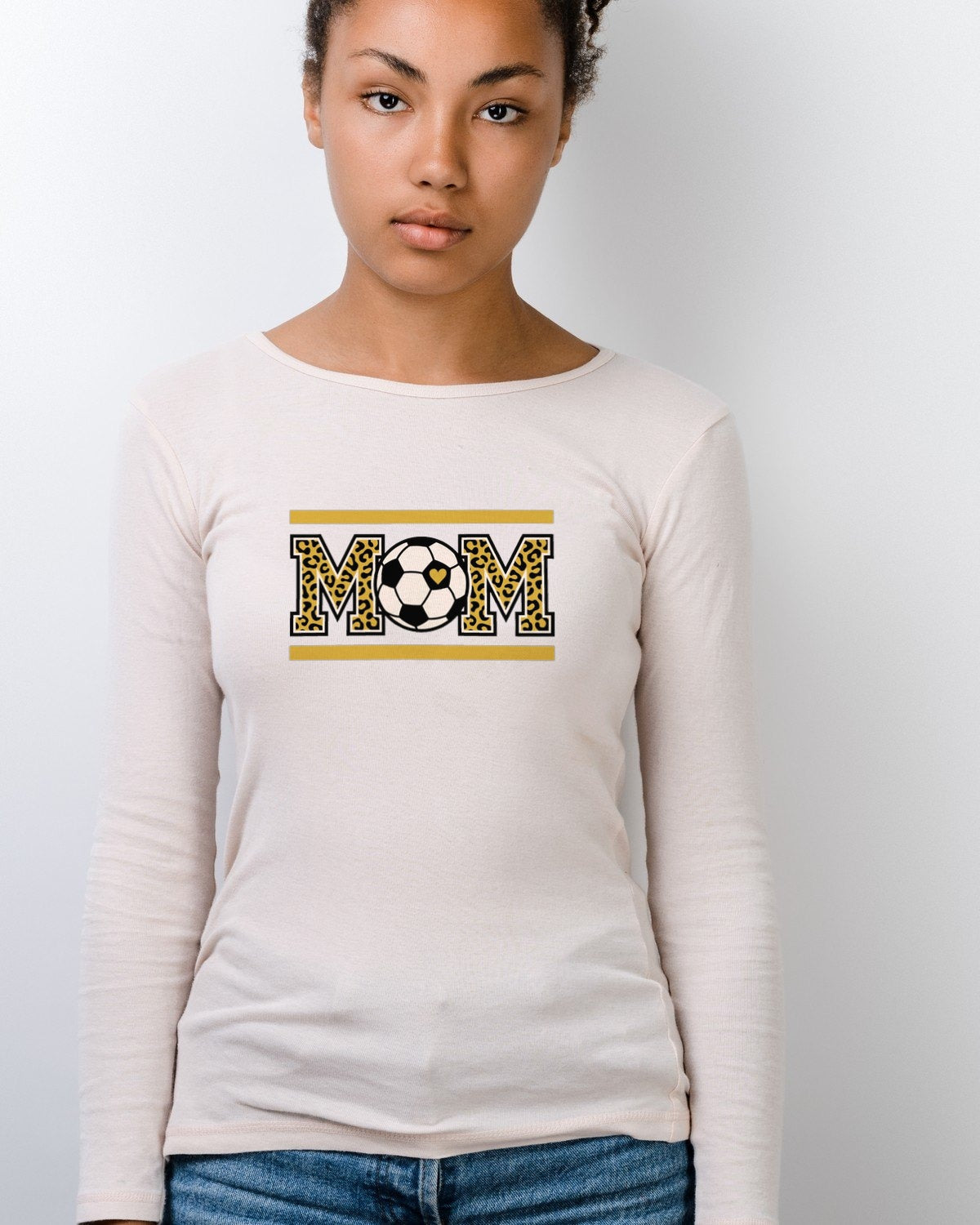 Fierce Heart Leopard Soccer Tee — lifestyle photo