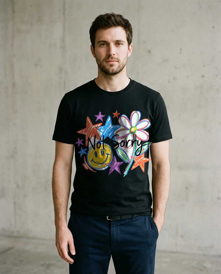 Scribble Your Own Rules Doodle Tee — lifestyle photo