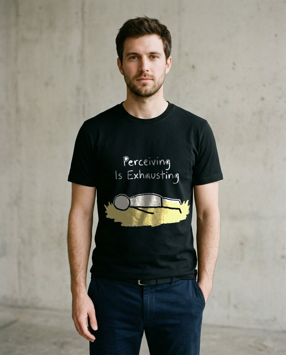 Perceiving Is Exhausting Stick Figure — lifestyle photo