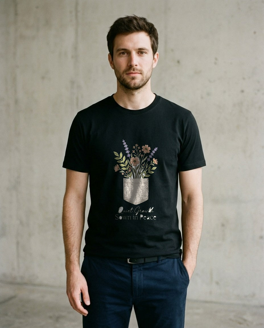 Pocketful of Peace Faux Stitch Tee — lifestyle photo