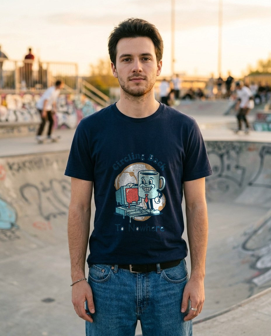 Circling Back To Nowhere Mascot Tee — lifestyle photo