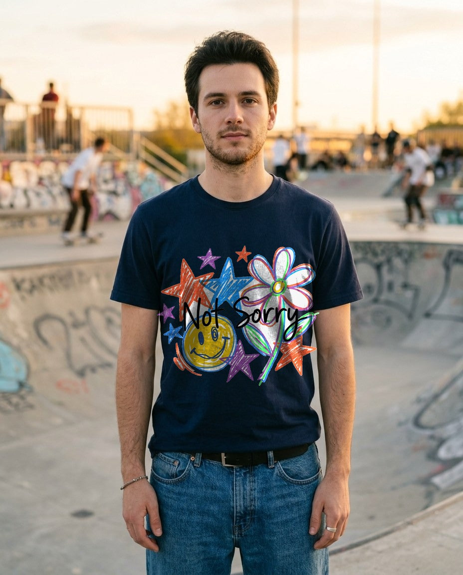 Scribble Your Own Rules Doodle Tee — lifestyle photo