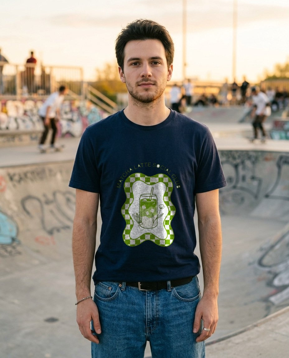 Wavy Checkerboard Matcha Ritual — lifestyle photo