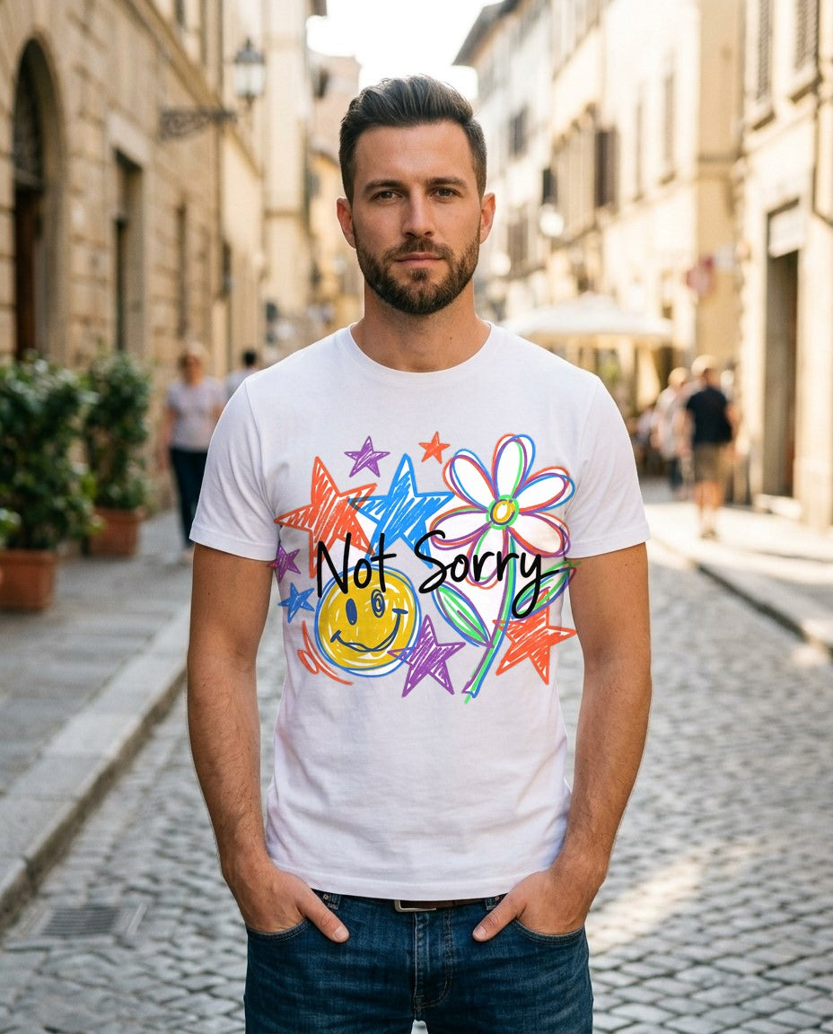 Scribble Your Own Rules Doodle Tee — lifestyle photo