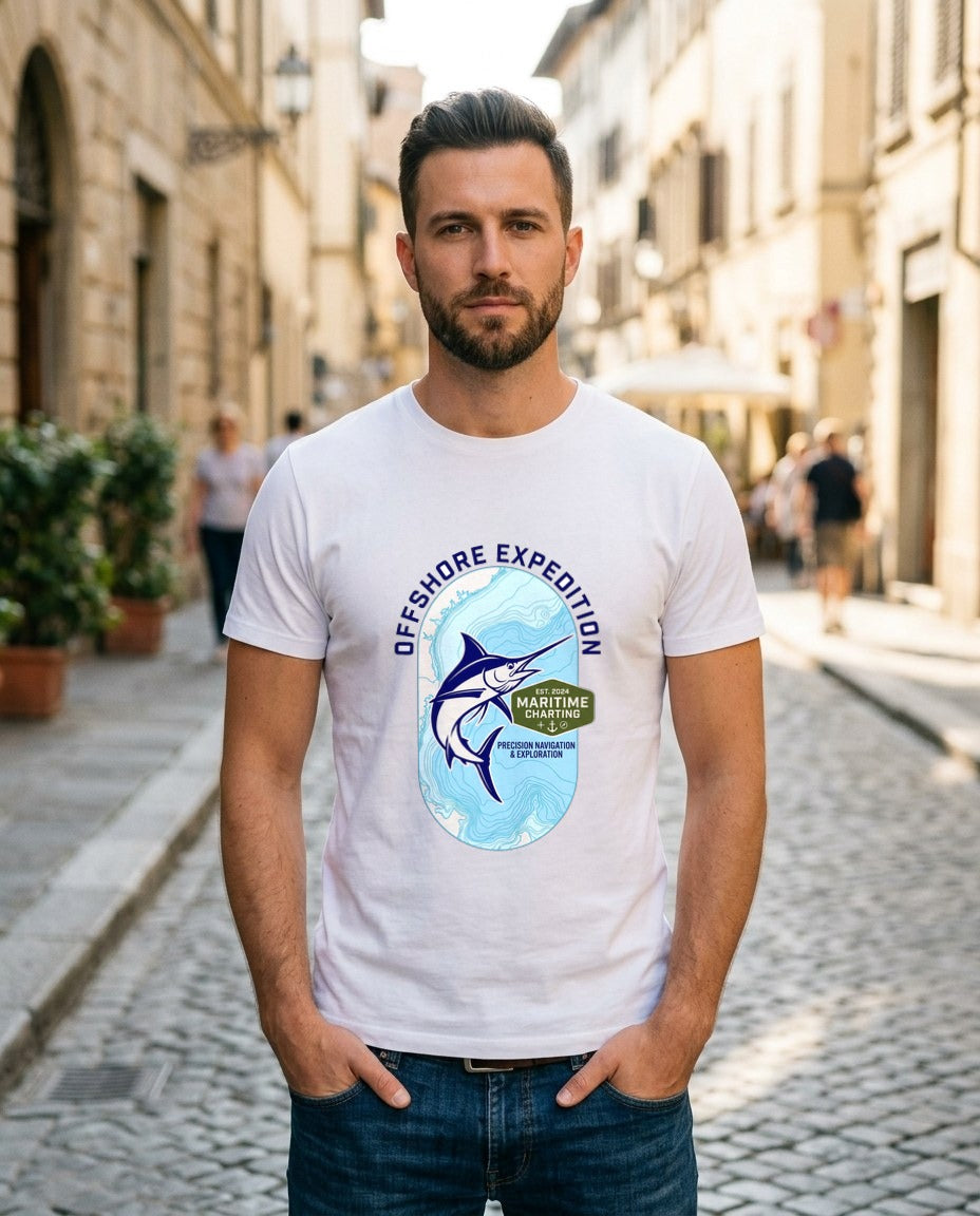 Coastal Bathymetry Marlin Badge — lifestyle photo
