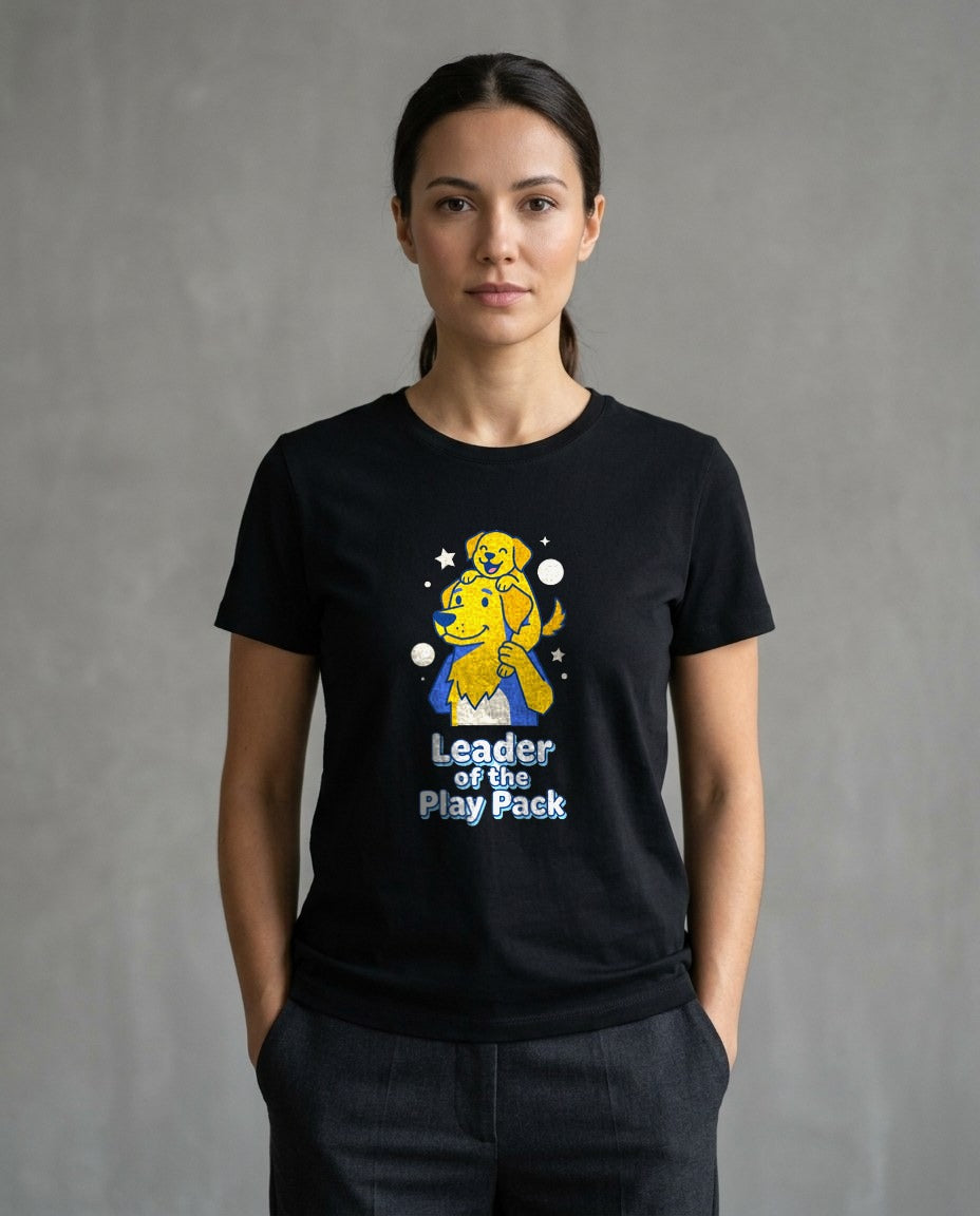Leader of the Play Pack Cartoon Tee — lifestyle photo