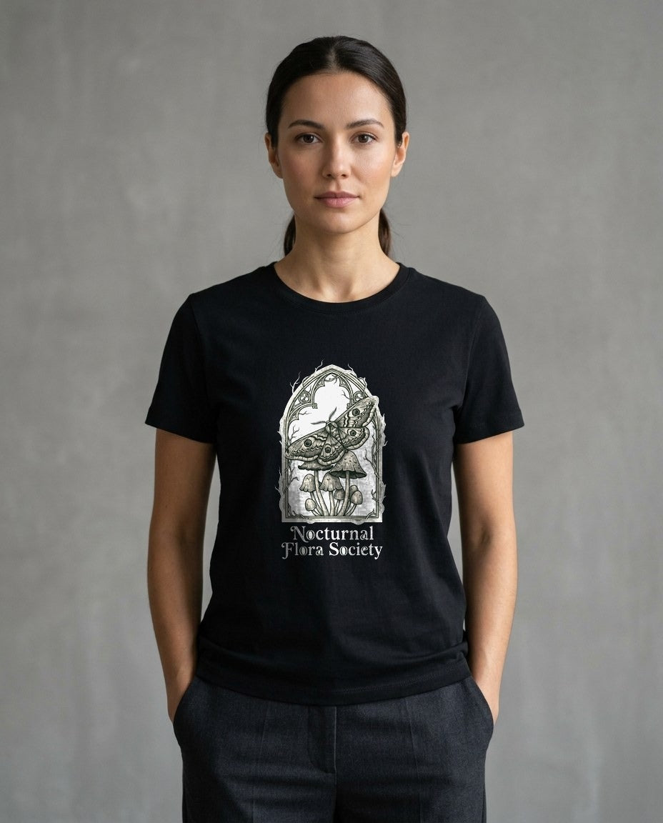Nocturnal Flora Society Gothic Moth — lifestyle photo