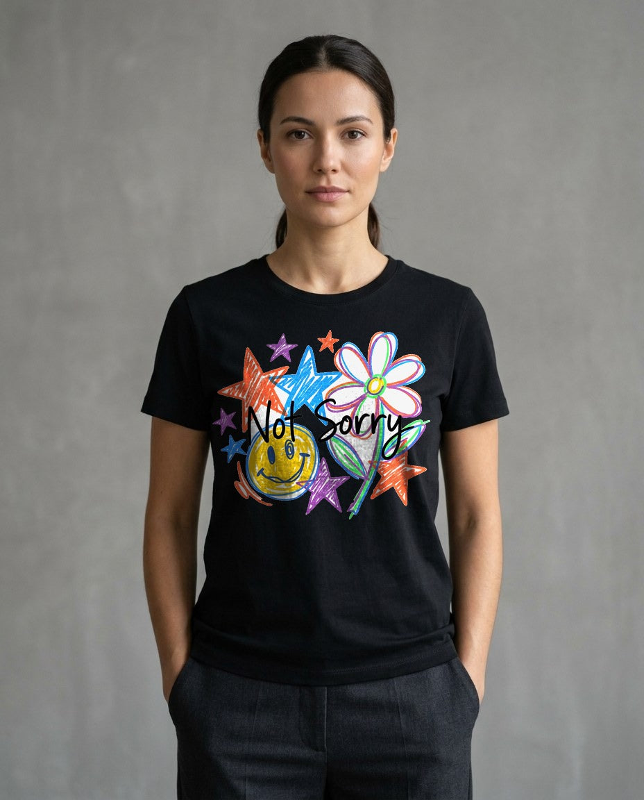 Scribble Your Own Rules Doodle Tee — lifestyle photo