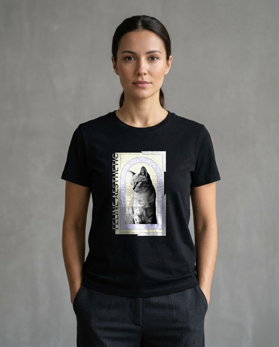 Editorial Feline Chic Portrait — lifestyle photo