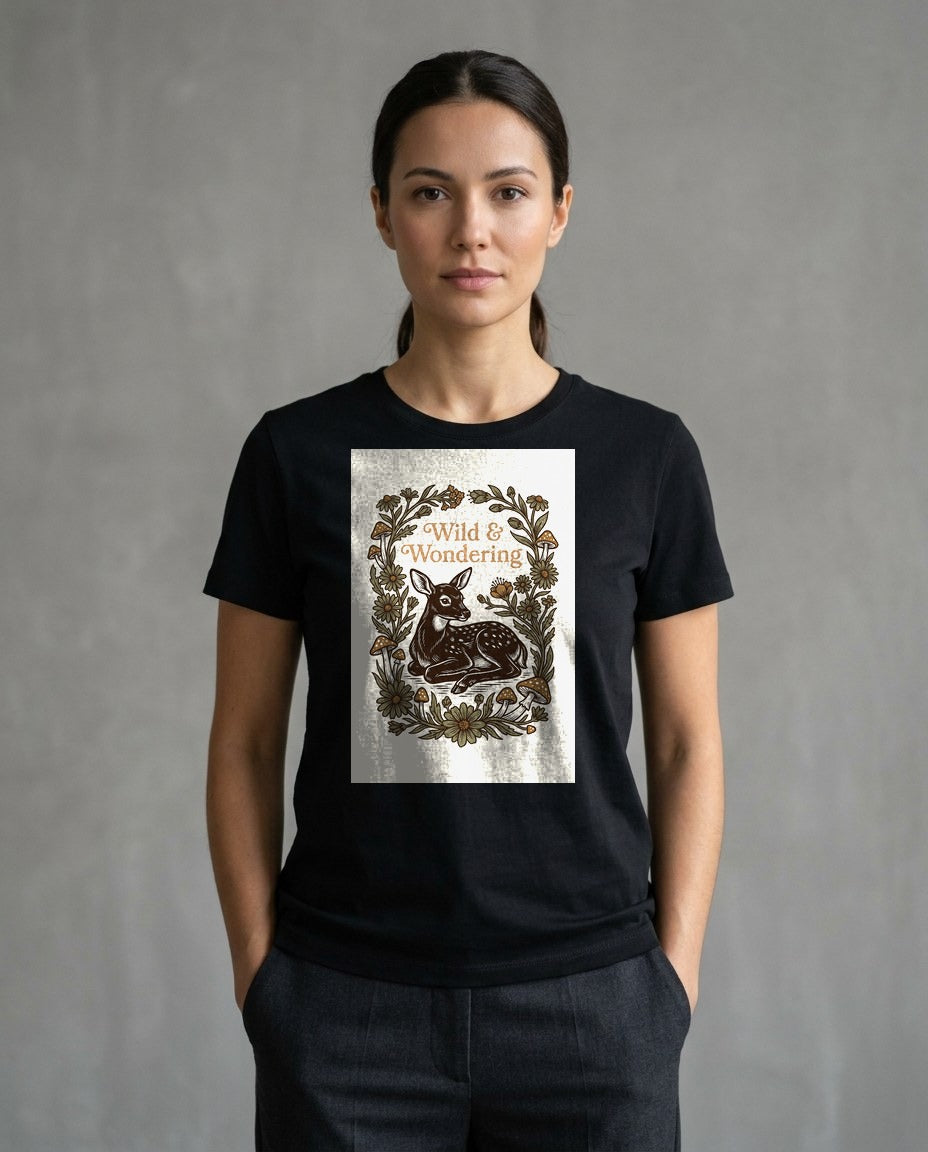 Wild & Wondering Vintage Fawn T-Shirt — lifestyle photo