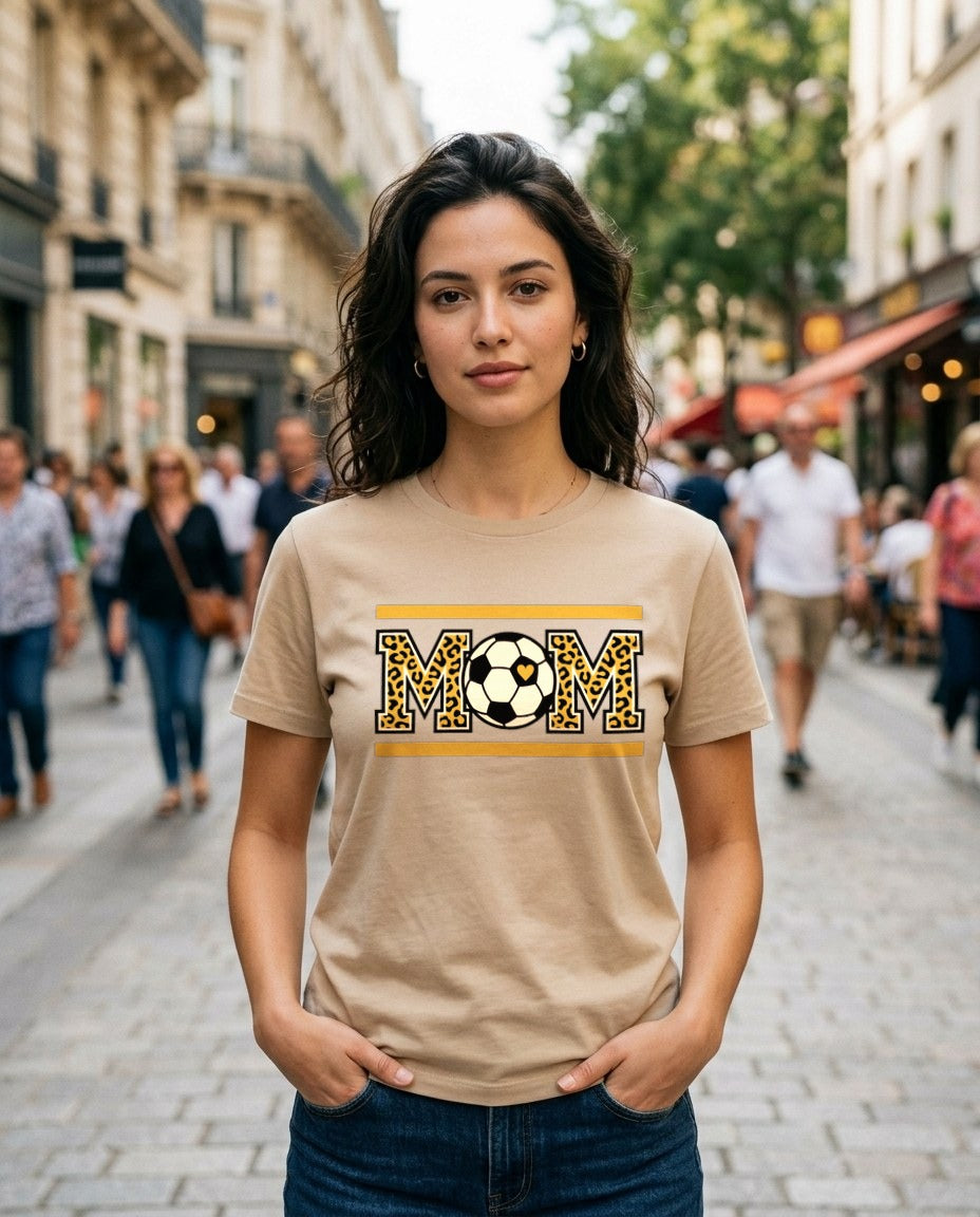 Fierce Heart Leopard Soccer Tee — lifestyle photo
