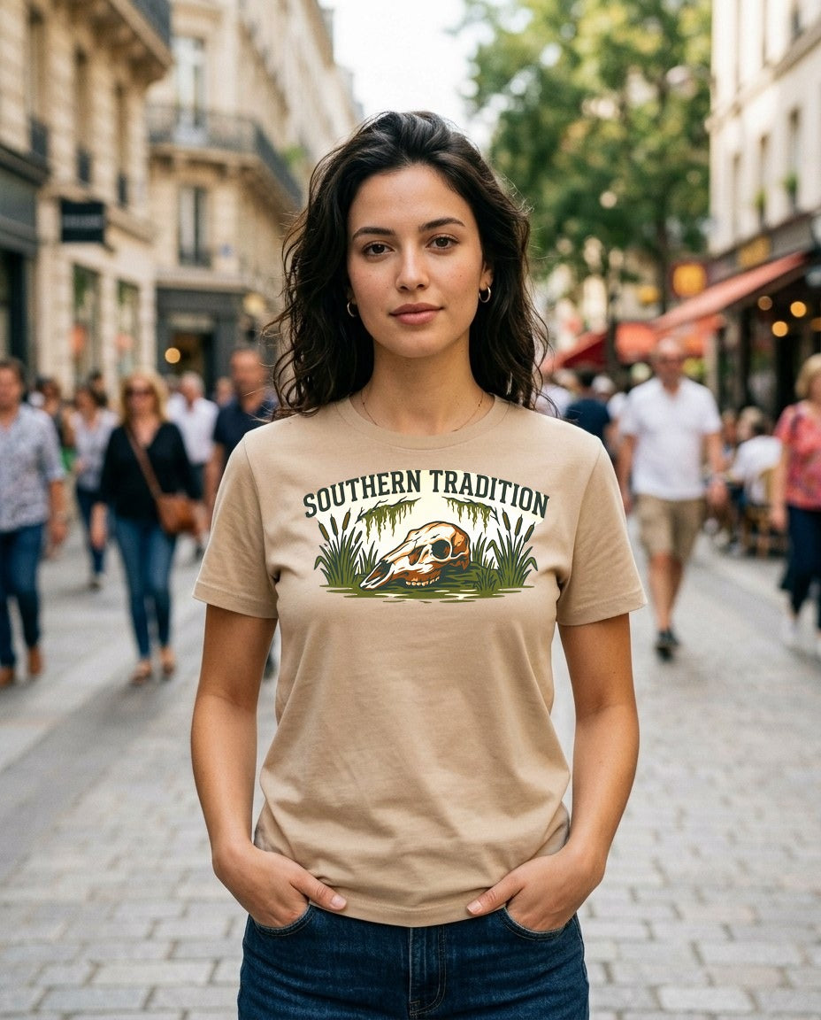 Vintage Southern Outdoors Deer Skull — lifestyle photo