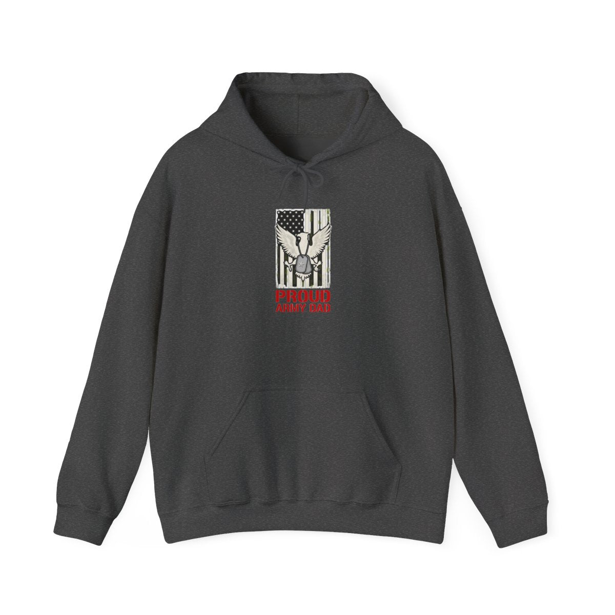 Proud Army Dad Dog Tags & Flag Hoodie — lifestyle photo