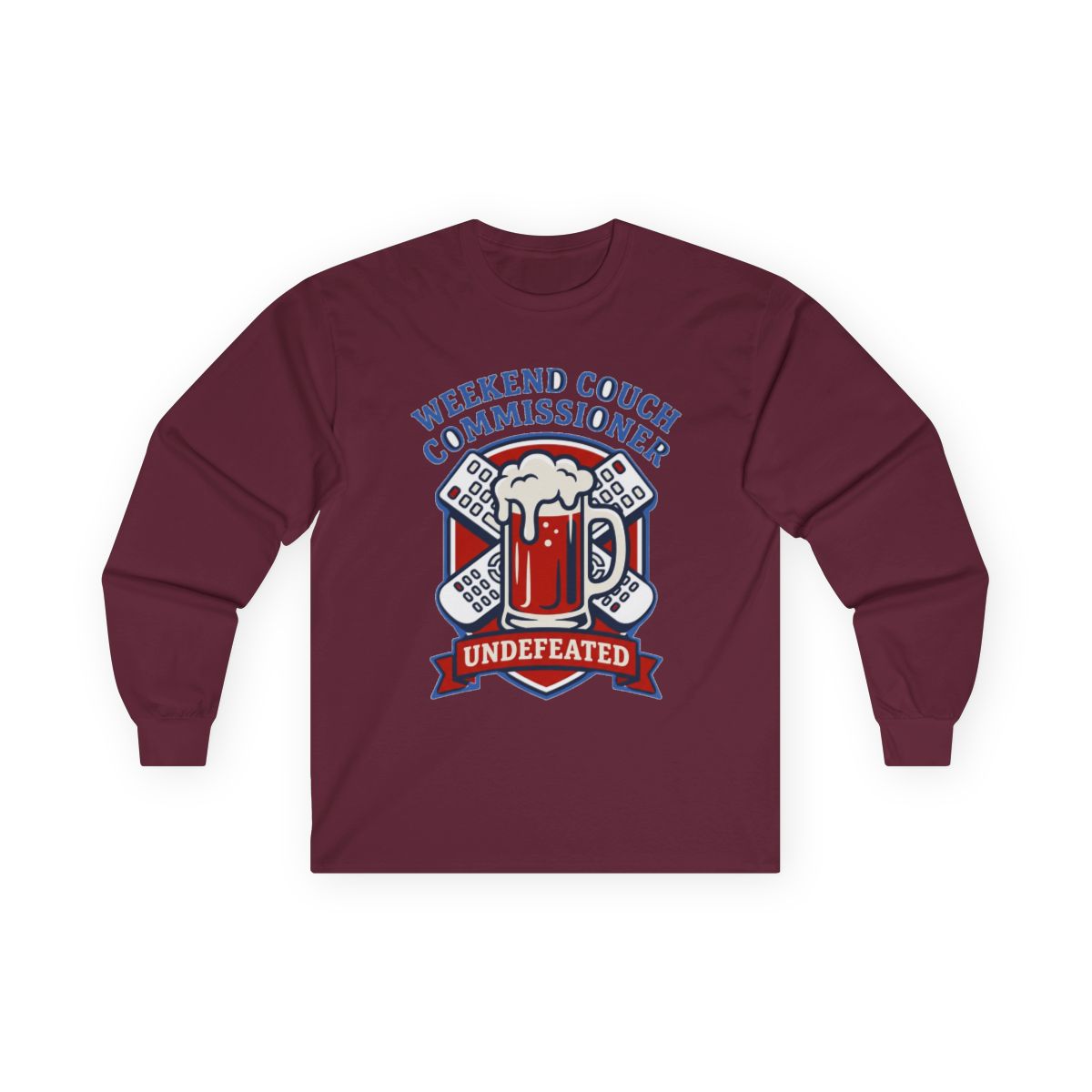 Weekend Couch Commissioner Crest Long Sleeve — lifestyle photo