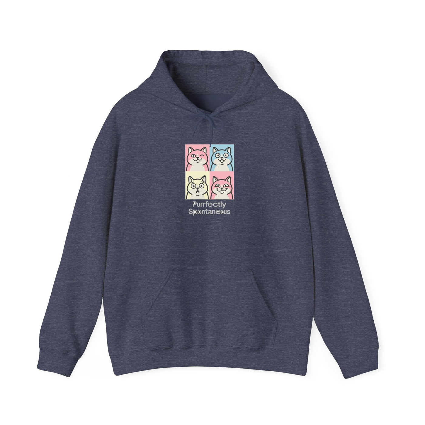 Pastel Pop Art Kitten Grid Hoodie