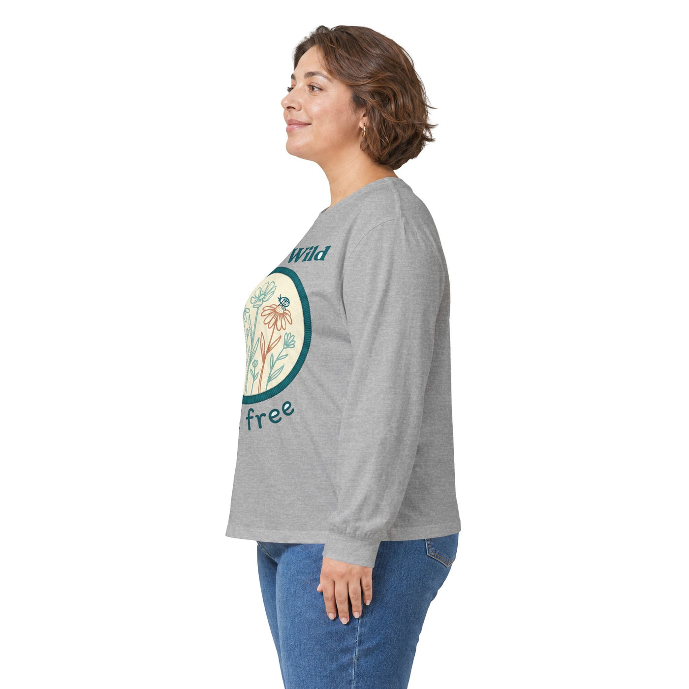 Stitched Meadow & Little Beetle Faux Embroidery Long Sleeve