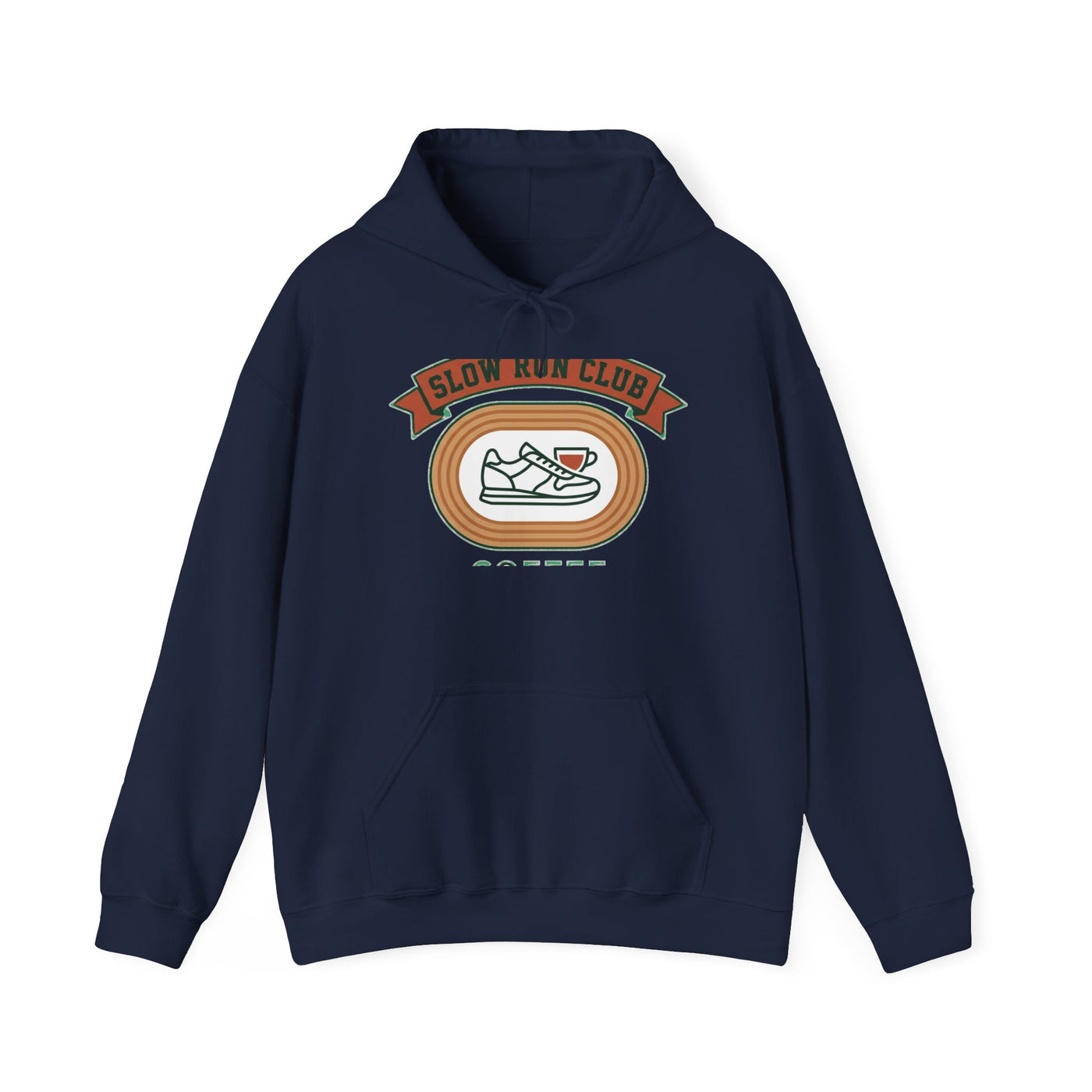 Retro Slow Run Coffee Crest Hoodie