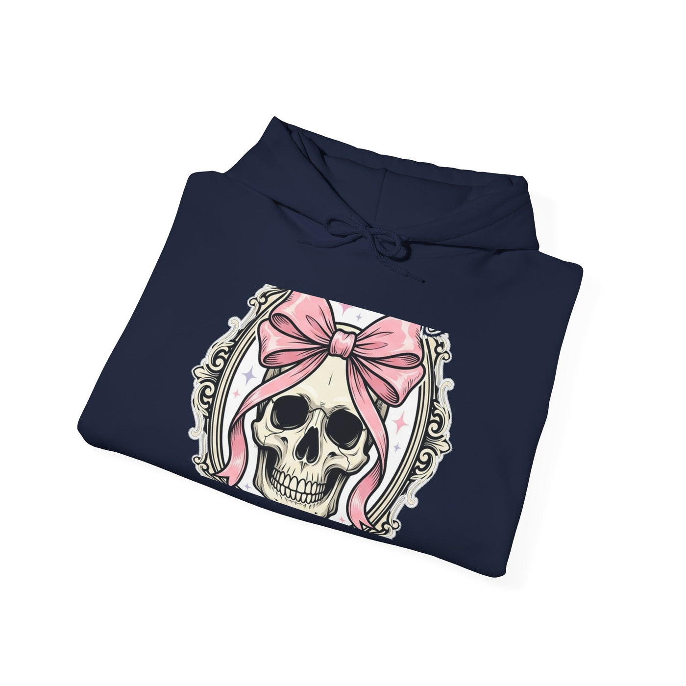 Healing But Exhausted Coquette Skull Hoodie