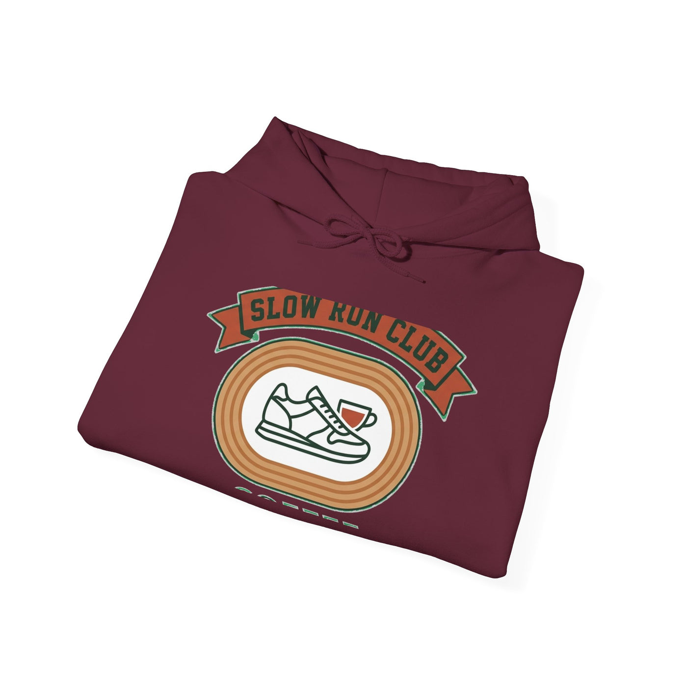 Retro Slow Run Coffee Crest Hoodie