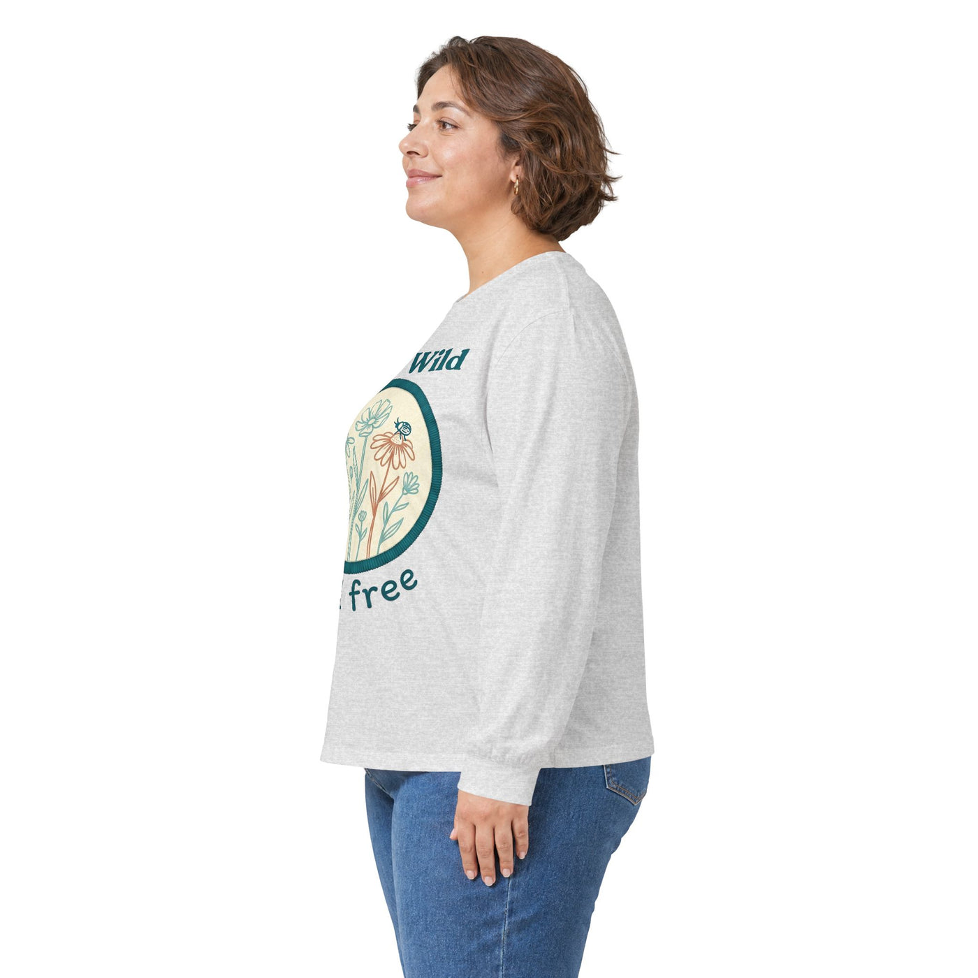Stitched Meadow & Little Beetle Faux Embroidery Long Sleeve
