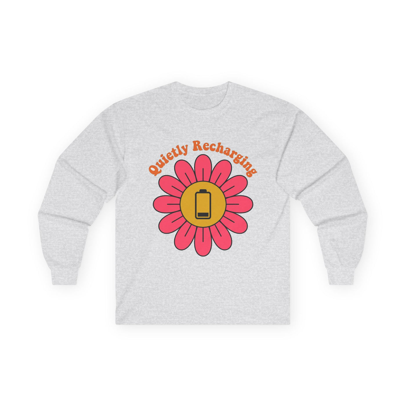 Recharging My Spark Retro Flower Long Sleeve