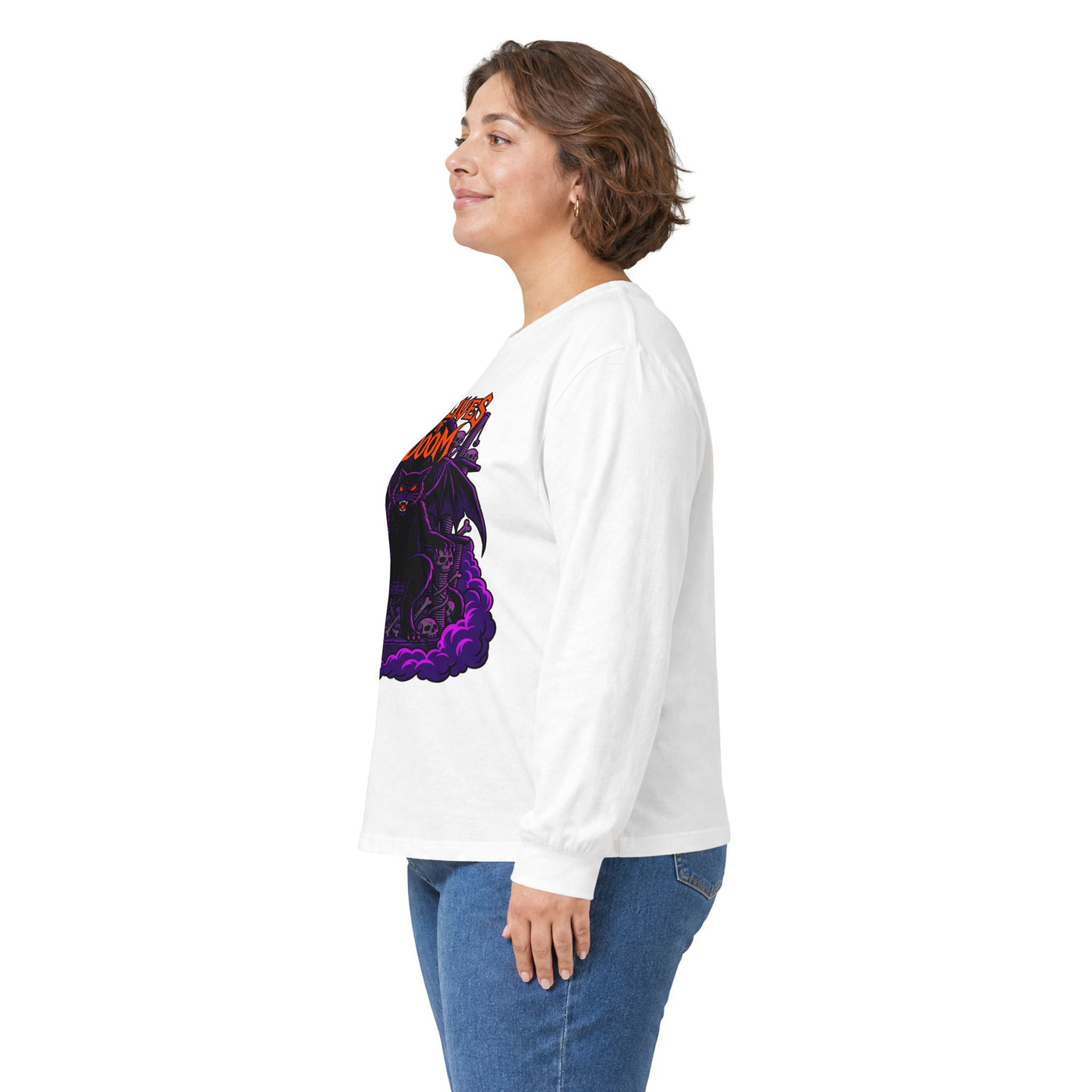 Feline of the Abyss Gothic Metal Long Sleeve