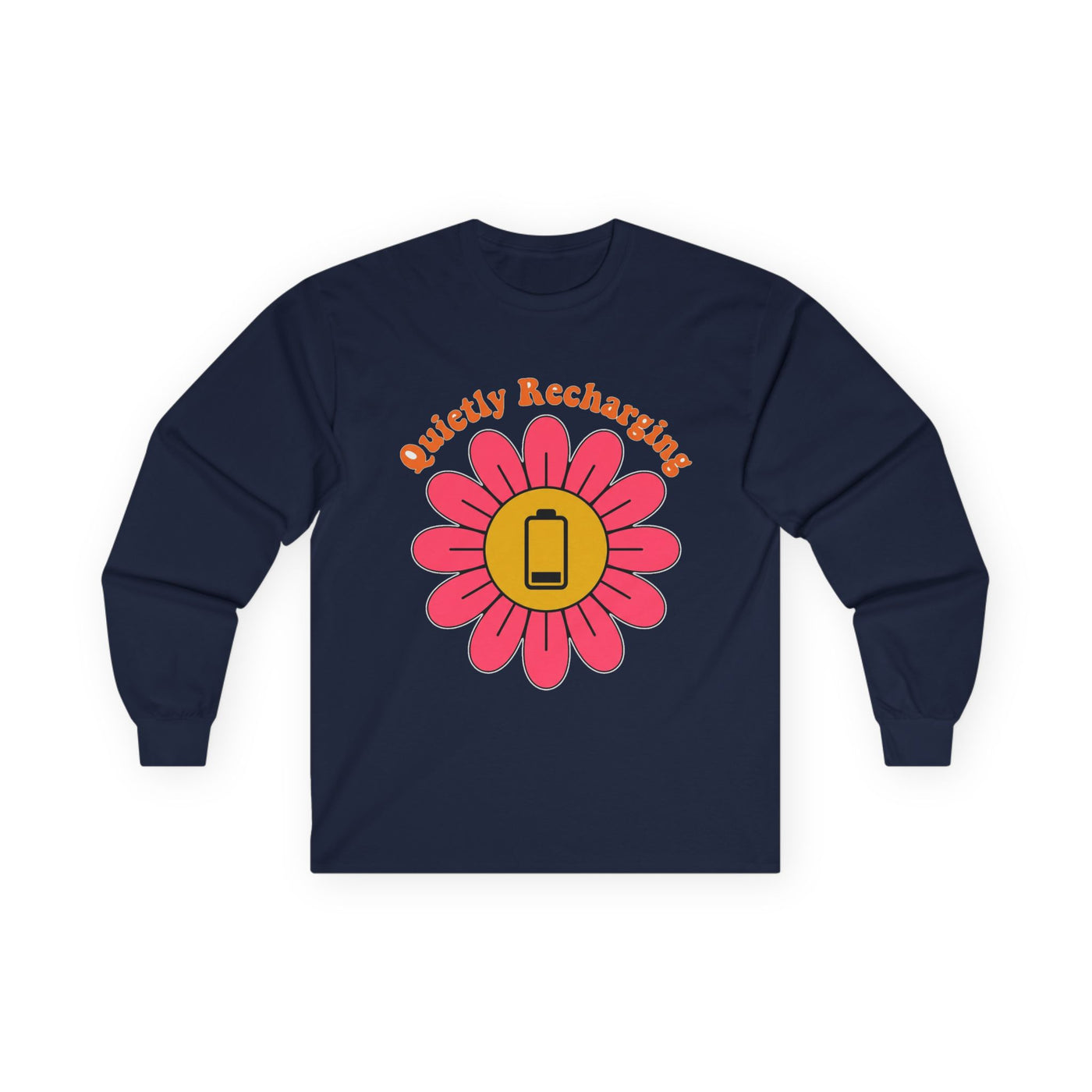 Recharging My Spark Retro Flower Long Sleeve