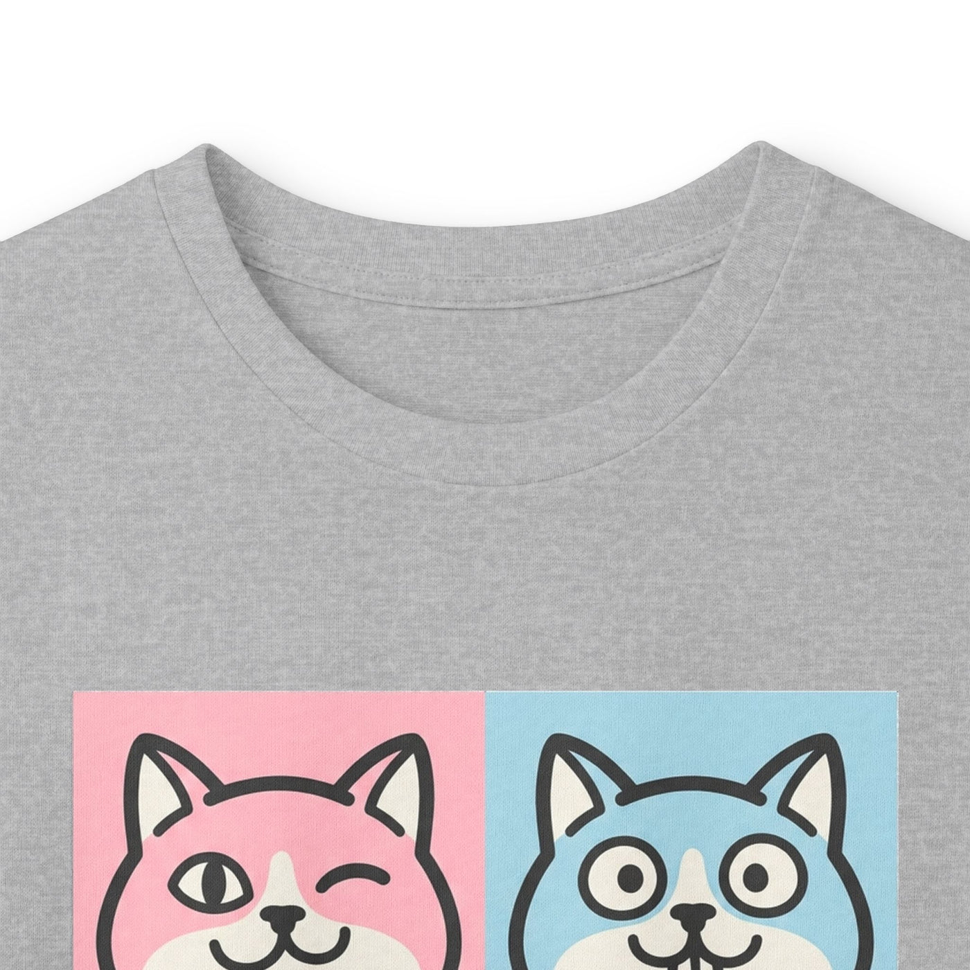Pastel Pop Art Kitten Grid Long Sleeve
