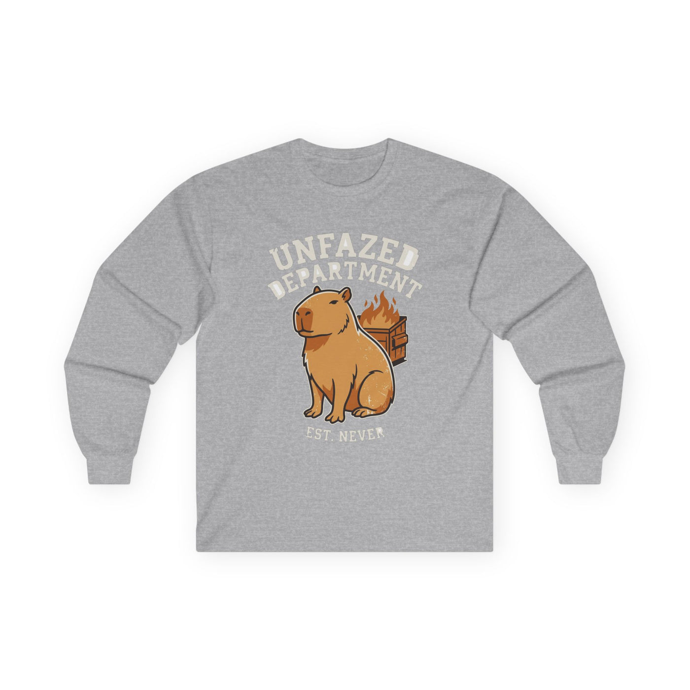 Unfazed Department Capybara Mascot Long Sleeve