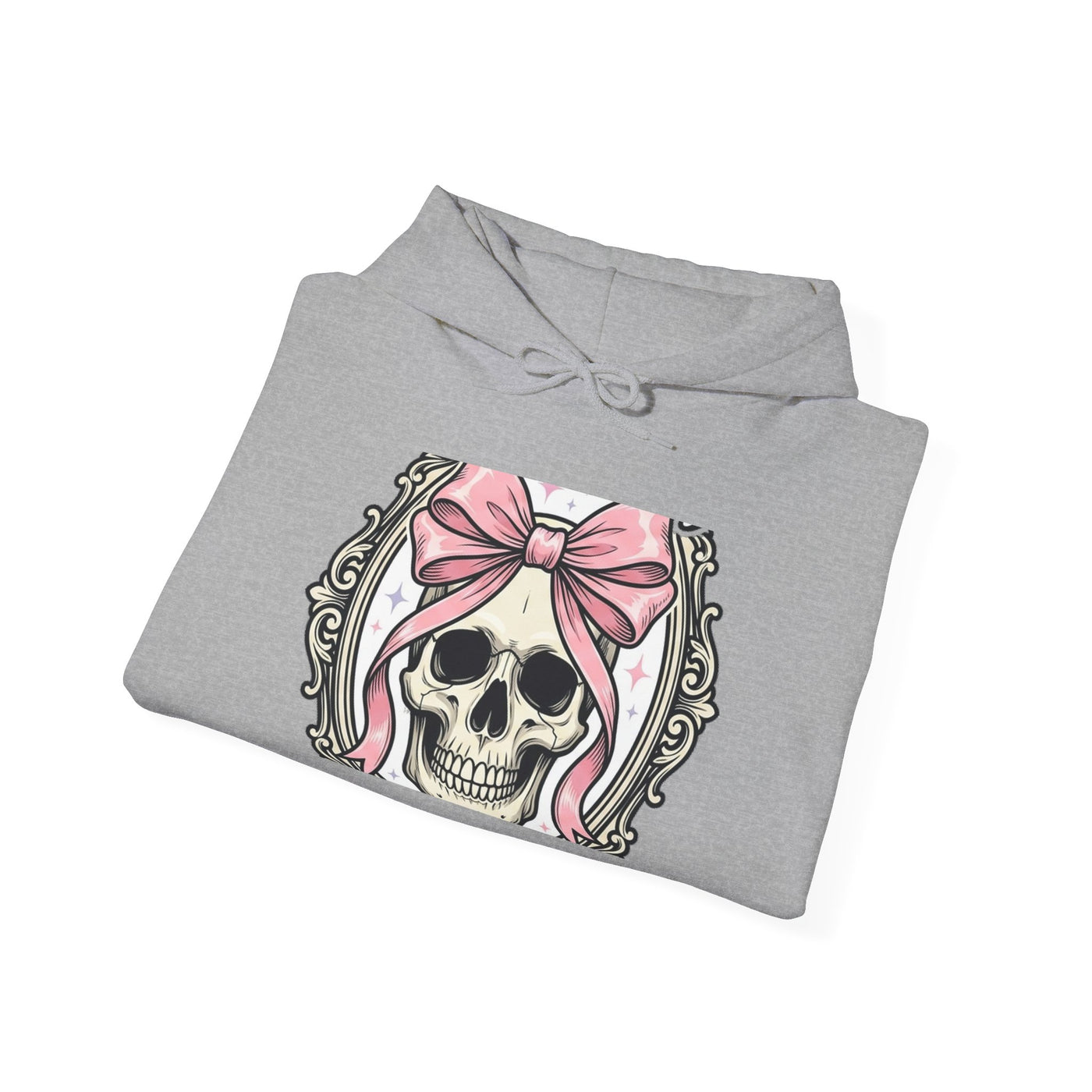Healing But Exhausted Coquette Skull Hoodie