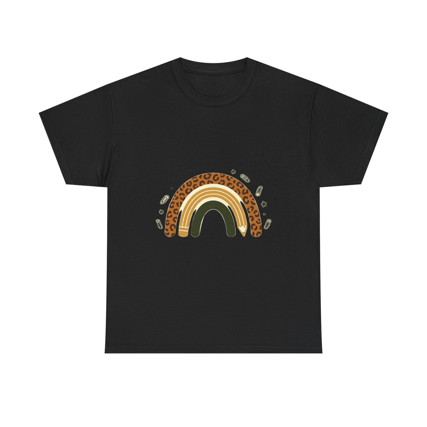 Boho Leopard Rainbow Teacher T-Shirt
