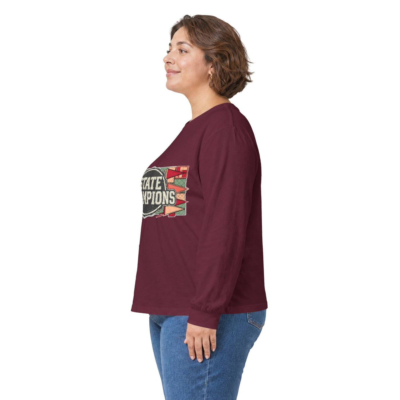 Vintage Varsity Patchwork Tee Long Sleeve