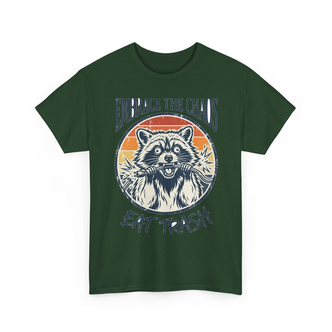 Live Fast Eat Trash Retro Raccoon Tee
