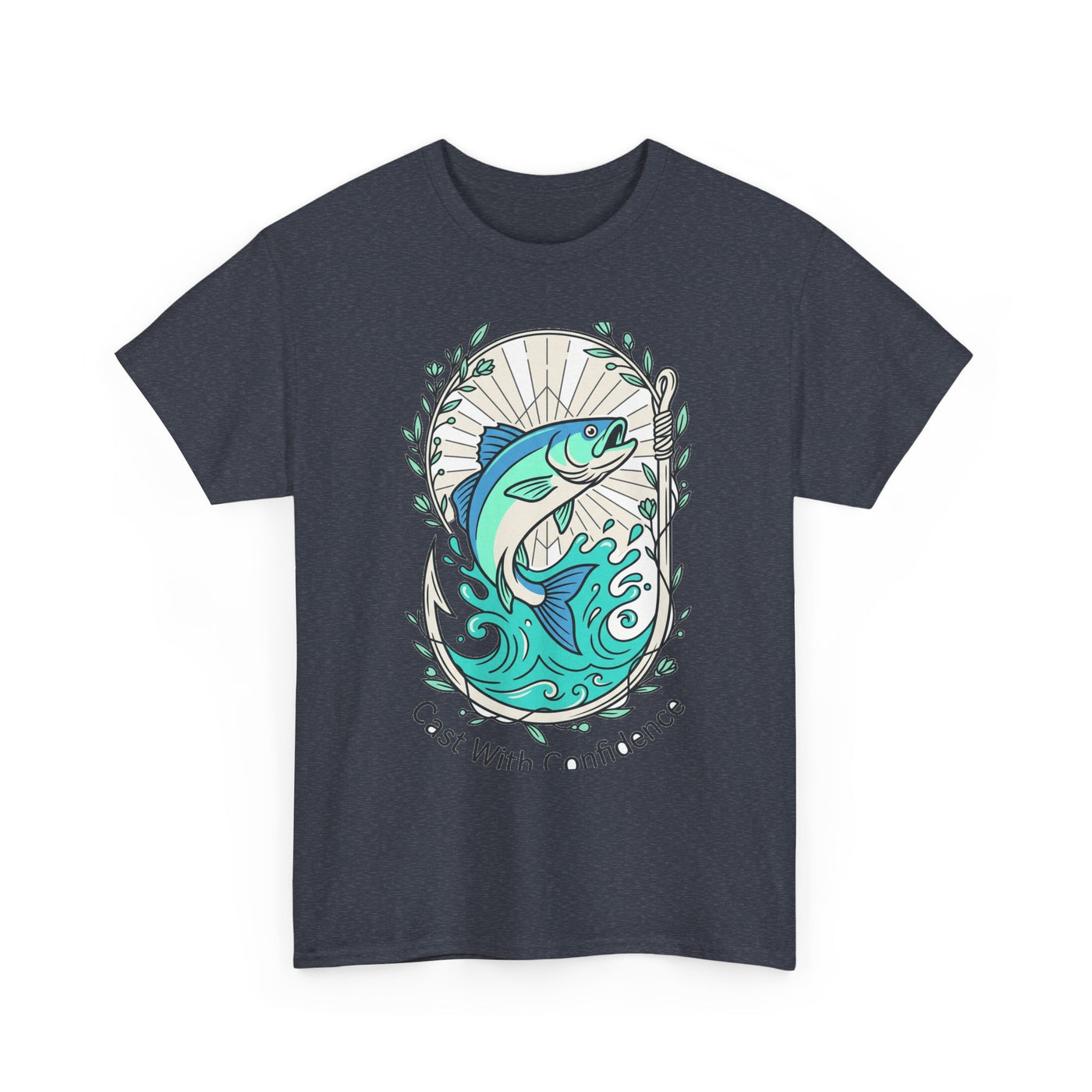 Cast With Confidence Floral Fishing Tee