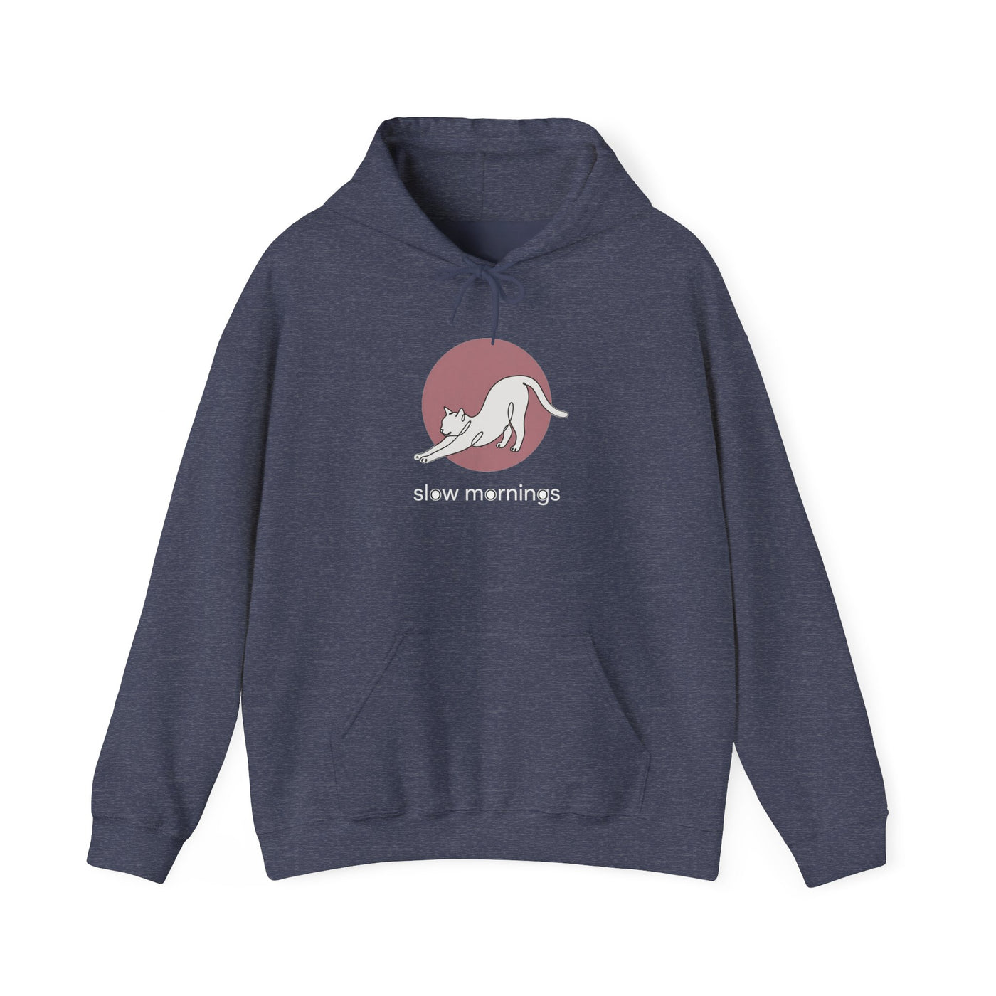 Minimalist Single-Line Stretching Cat Hoodie