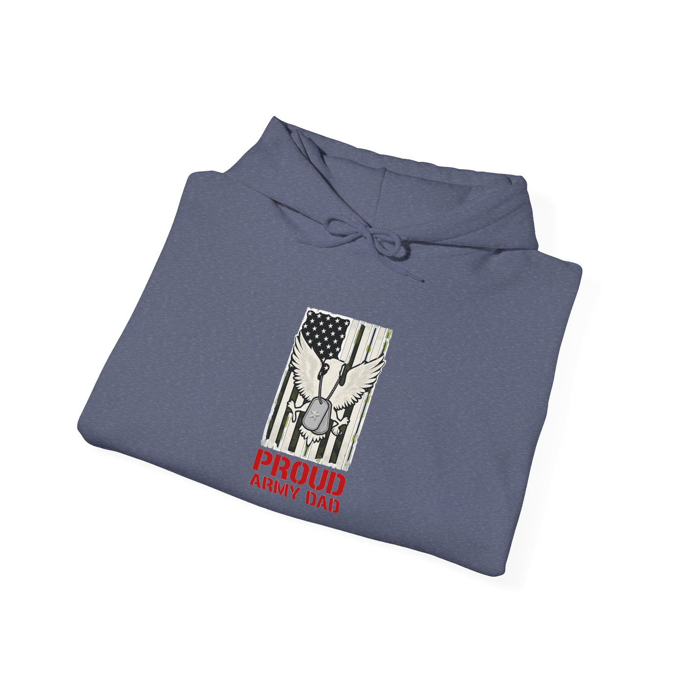 Proud Army Dad Dog Tags & Flag Hoodie