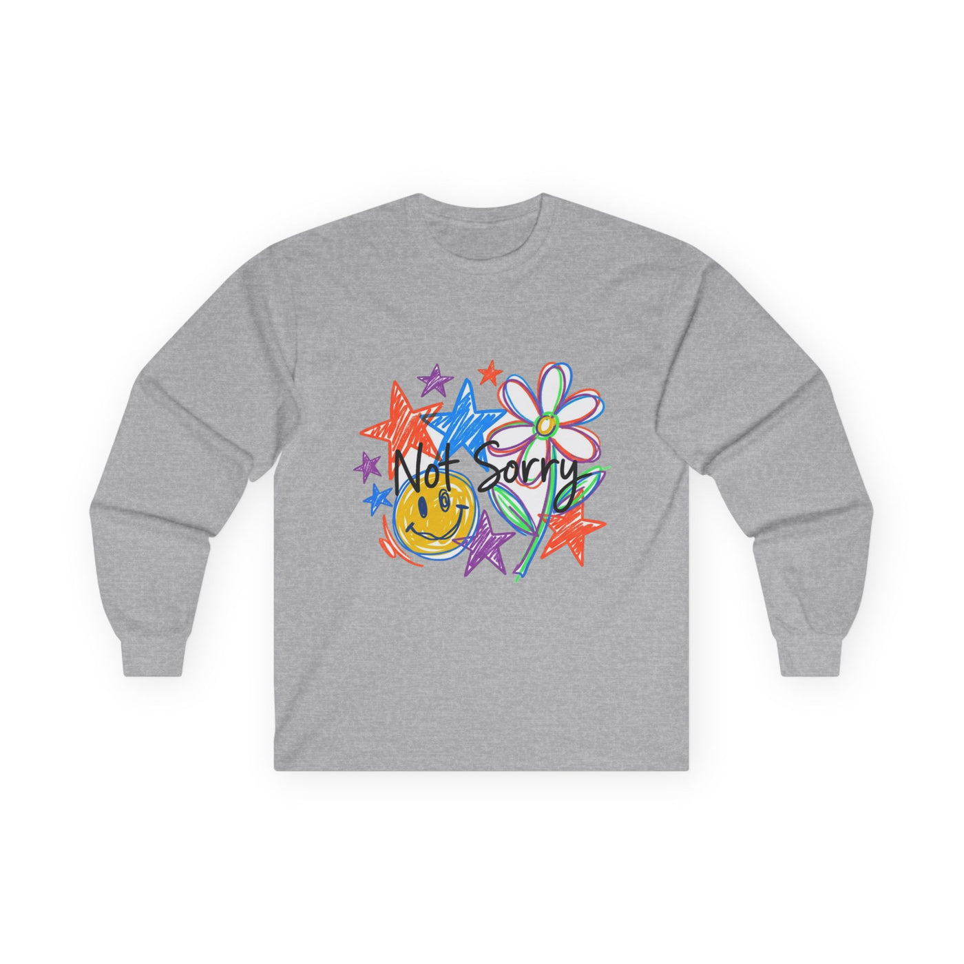 Scribble Your Own Rules Doodle Tee Long Sleeve