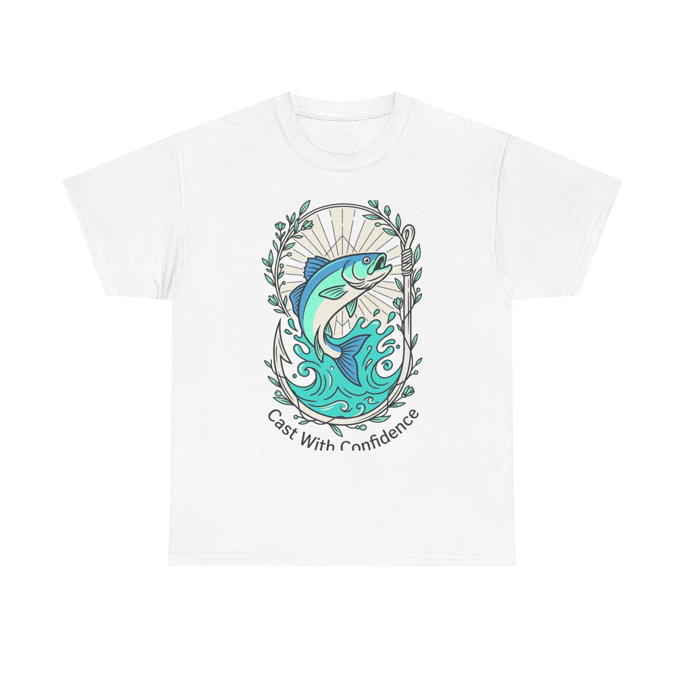 Cast With Confidence Floral Fishing Tee