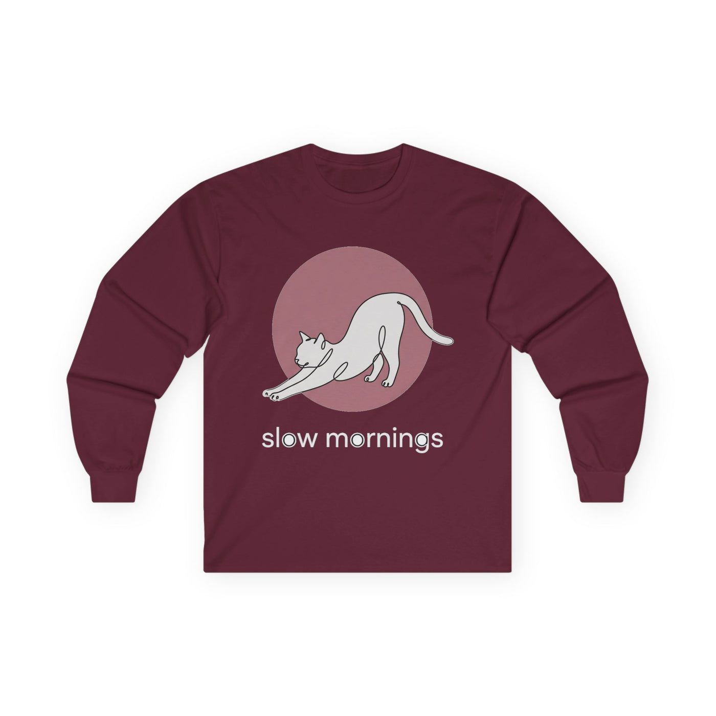 Minimalist Single-Line Stretching Cat Long Sleeve