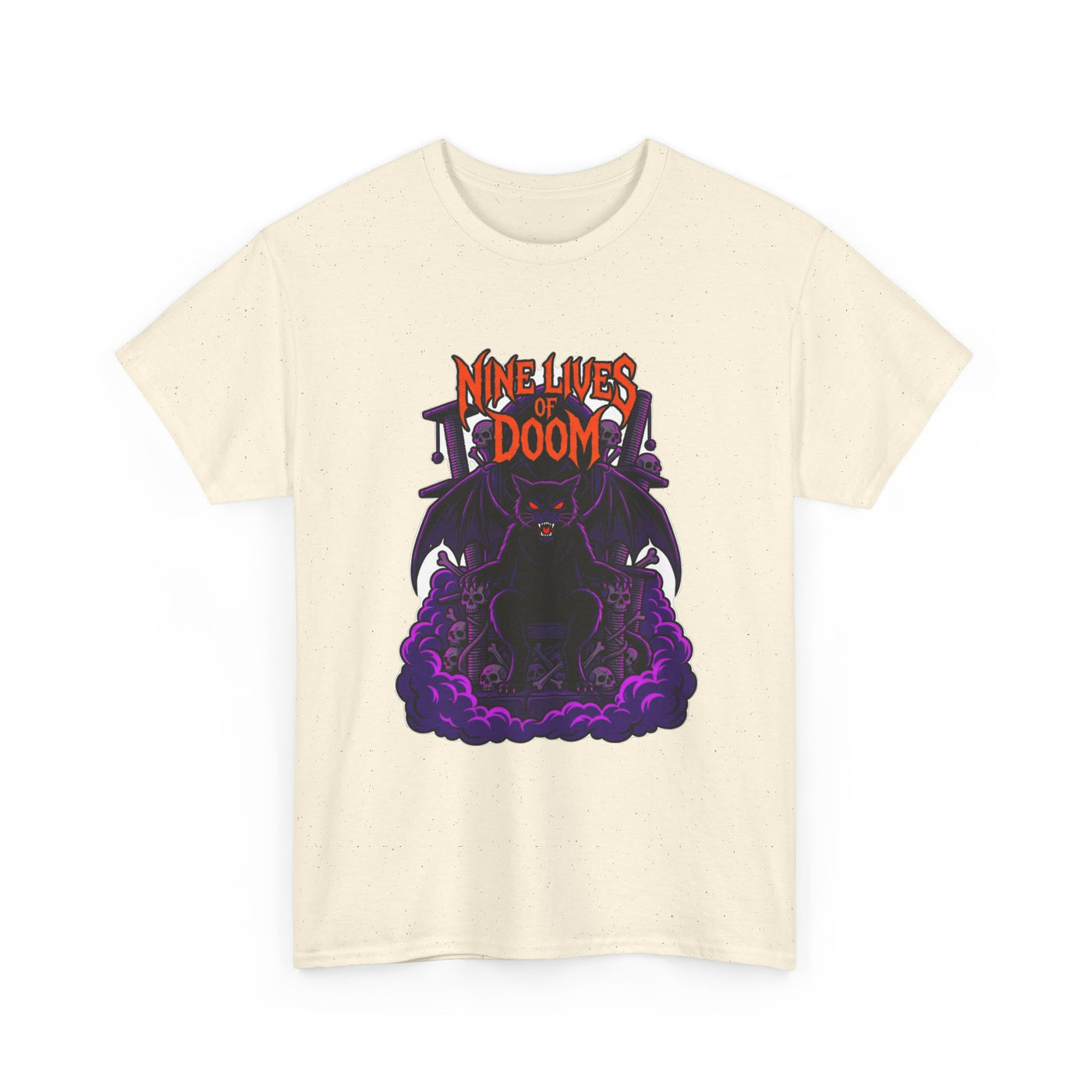 Nine Lives of Doom Heavy Metal Cat T-Shirt